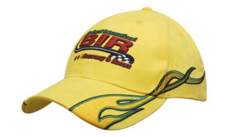 Picture of Brushed Heavy Cotton with Flame Embroidery on Peak & Side