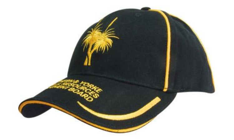 Picture of Brushed Heavy Cotton with Embroidered Lines on Peak & Piping on Crown