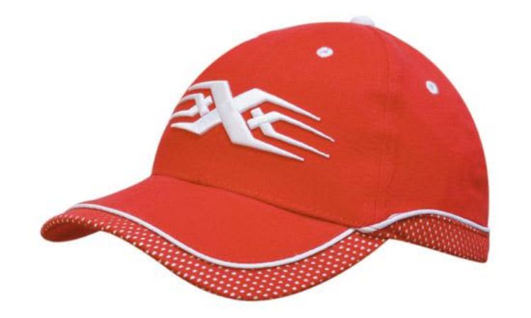 Picture of Brushed Heavy Cotton with Peak & Crown Mesh Trim and Piping