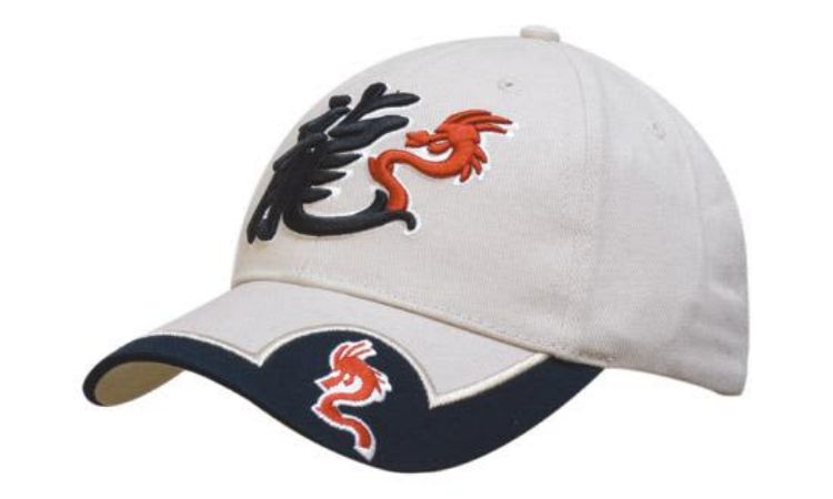 Picture of Brushed Heavy Cotton with Peak Insert & Embroidered Trim
