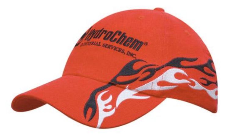 Picture of Brushed Heavy Cotton with Flame Embroidery to Peak & Crown