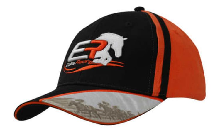Picture of Brushed Heavy Cotton with Crown Inserts and Digital Print Applique & Embroidery on Peak