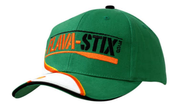Picture of Brushed Heavy Cotton with Sandwich Trim & Fabric Inserts/Embroidery on Crown & Peak