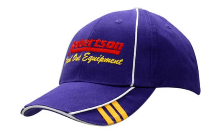 Picture of Brushed Heavy Cotton with Crown/Peak Piping & Embroidery on Peak