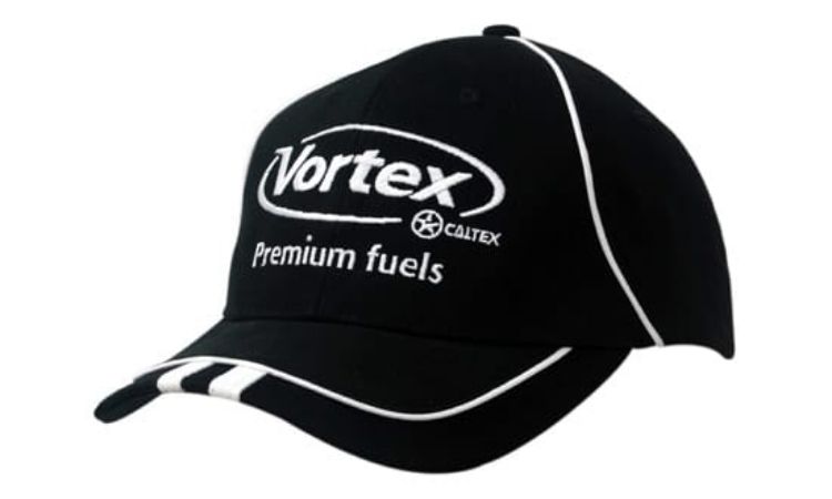 Picture of Brushed Heavy Cotton with Piping on Crown & Peak, Two Fabric Inserts on Peak