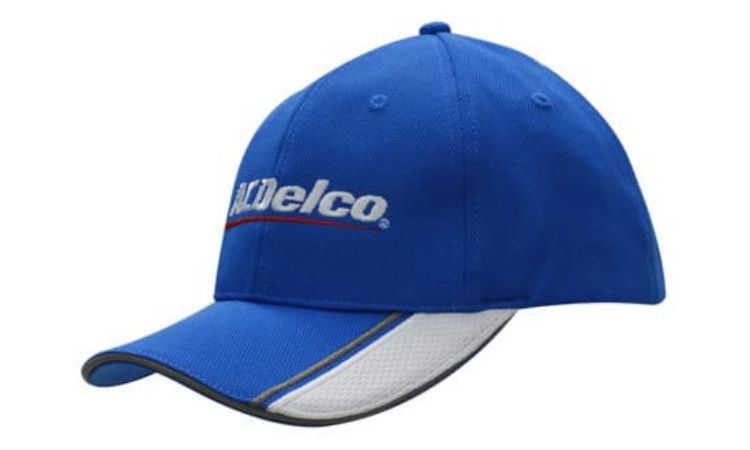 Picture of Mesh Knit with Mesh Inserts and Embroidery on Peak & Sandwich Trim