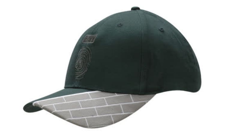 Picture of Brushed Heavy Cotton with Fabric Insert & Embroidered Blocks on Peak
