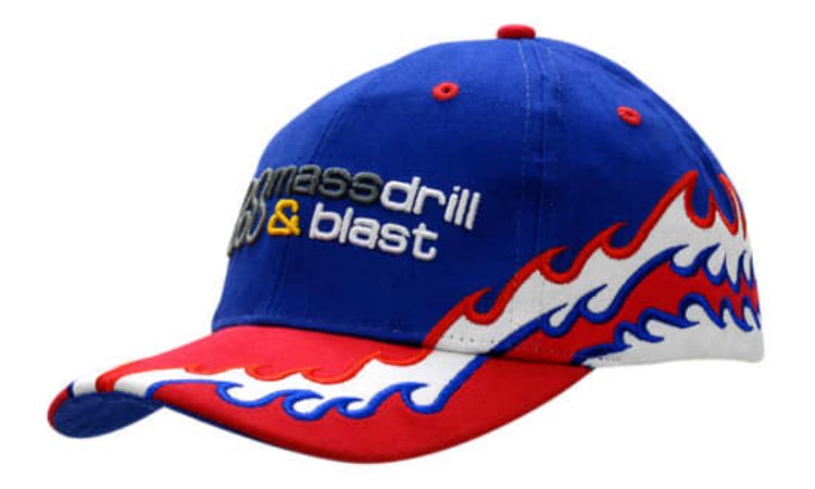 Picture of Brushed Heavy Cotton with Flame Design/Embroidery on Crown & Peak