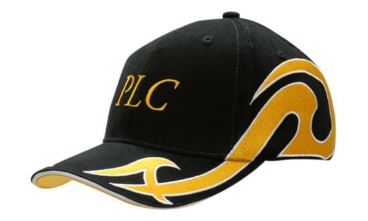 Picture of Brushed Heavy Cotton with Sandwich Trim and Embroidery Design on Crown & Peak