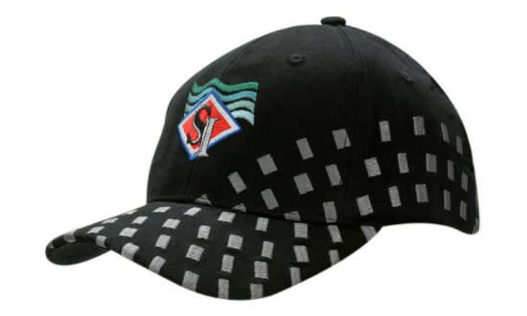 Picture of Brushed Heavy Cotton with Embroidered Squares on Crown & Peak
