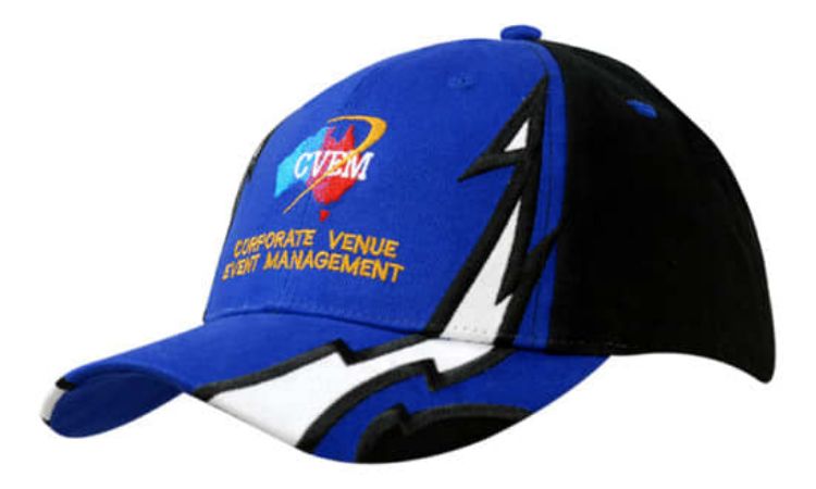 Picture of Brushed Heavy Cotton with Lightning Design on Crown & Peak and Back Arch Trim