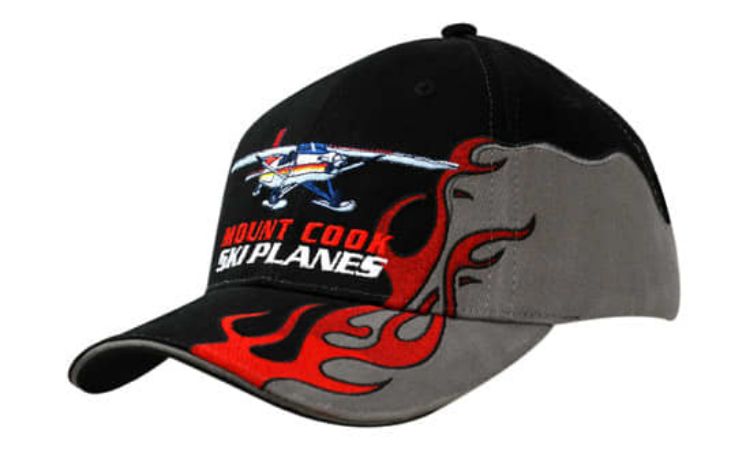 Picture of Brushed Heavy Cotton with Flame Embroidery on Crown & Peak
