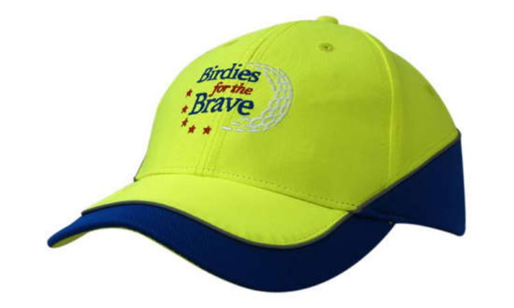 Picture of Luminescent Safety Cap with Inserts/Reflective Piping on Crown & Peak