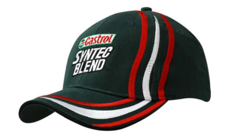Picture of Brushed Heavy Cotton with Sandwich Trim & Embroidered Lines on Crown & Peak