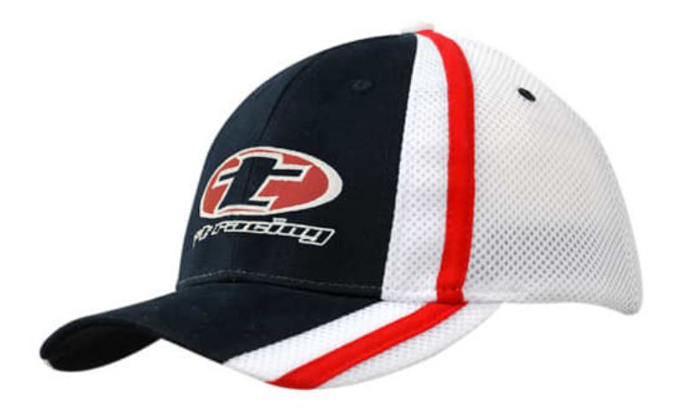 Picture of Brushed Heavy Cotton with Mesh Back and Fabric/Mesh Stripes on Crown & Peak