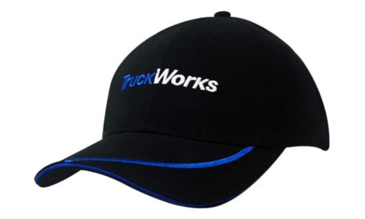 Picture of Brushed Heavy Cotton with Sandwich Trim & Peak Embroidered Line