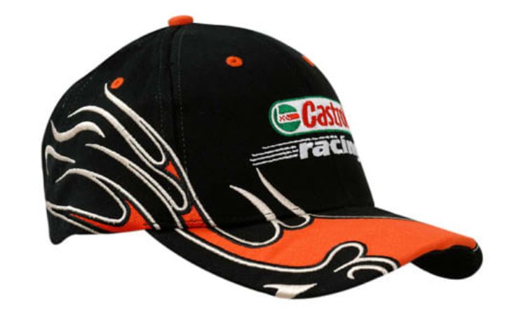 Picture of Brushed Heavy Cotton with Flame Design on Crown & Peak