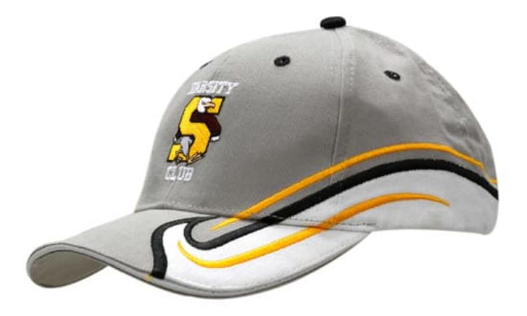Picture of Brushed Heavy Cotton with Sandwich Trim & Fabric Inserts/Embroidery on Crown & Peak
