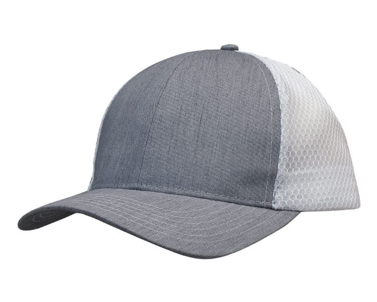 Picture of Light Brushed Poly Cotton Marle with honeycomb mesh