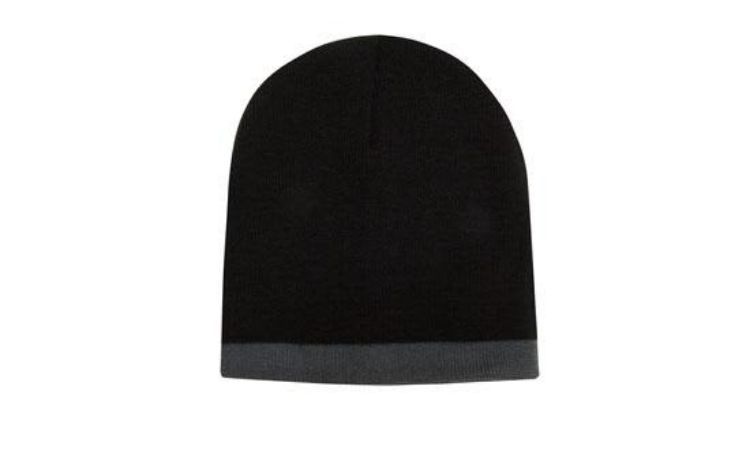 Picture of Roll Down Two Tone Acrylic Beanie - Toque