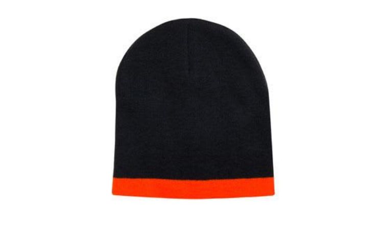 Picture of Roll Down Two Tone Acrylic Beanie - Toque