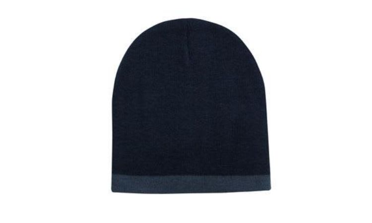 Picture of Roll Down Two Tone Acrylic Beanie - Toque