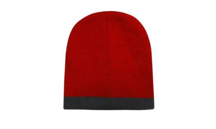 Picture of Roll Down Two Tone Acrylic Beanie - Toque