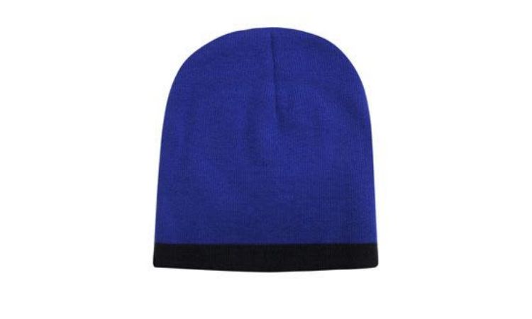 Picture of Roll Down Two Tone Acrylic Beanie - Toque