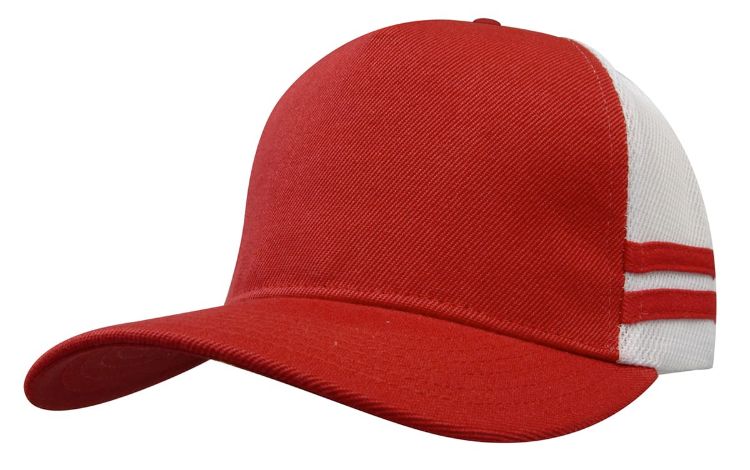 Picture of American Premium Twill/Mesh Deep Fit Trucker with Stripes