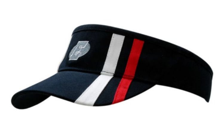 Picture of Brushed Heavy Cotton Visor with Stripes on Crown & Peak