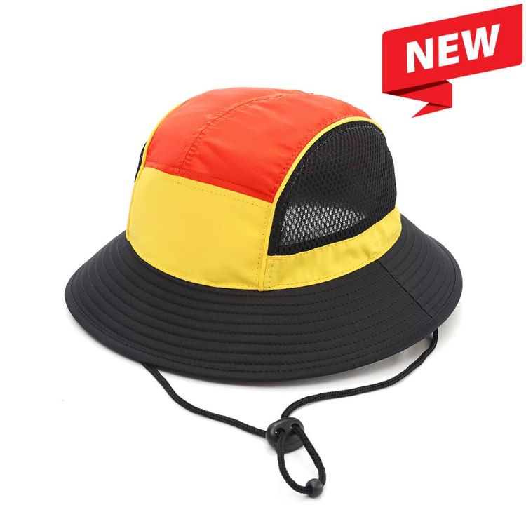 Picture of - Panelled Bucket Hat with Chin Rope