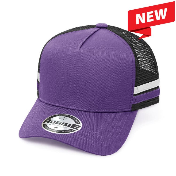 Picture of Kids A-Frame Striped Trucker Cap
