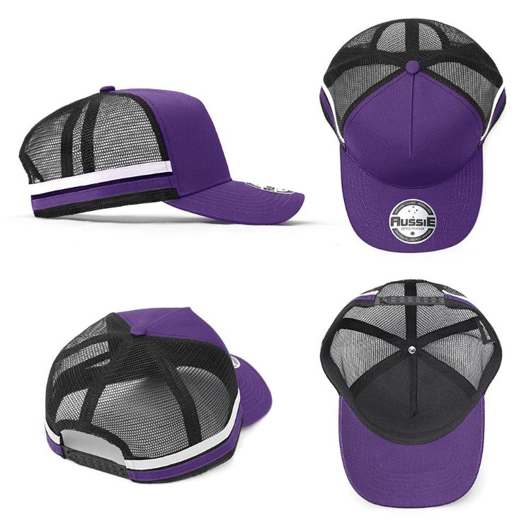Picture of Kids A-Frame Striped Trucker Cap