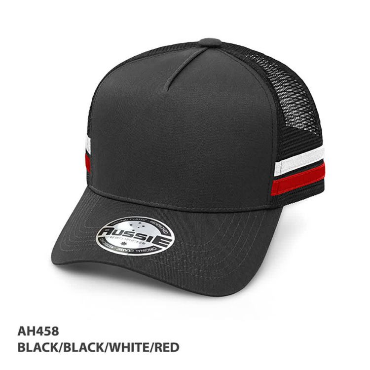 Picture of Kids A-Frame Striped Trucker Cap