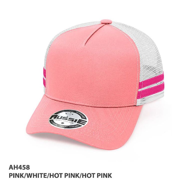 Picture of Kids A-Frame Striped Trucker Cap