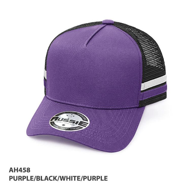 Picture of Kids A-Frame Striped Trucker Cap