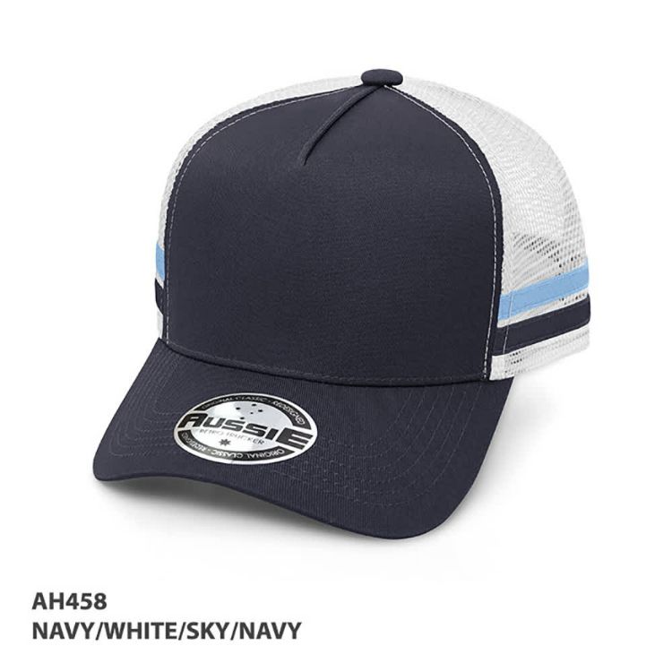 Picture of Kids A-Frame Striped Trucker Cap