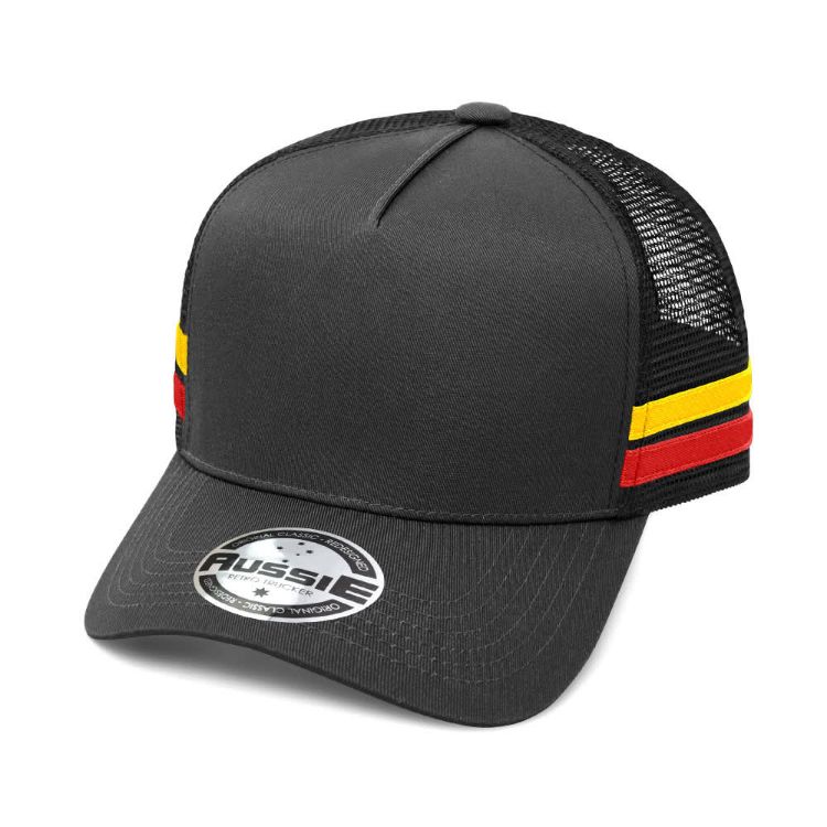 Picture of - A-Frame Striped Trucker Cap