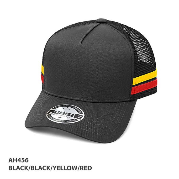 Picture of - A-Frame Striped Trucker Cap