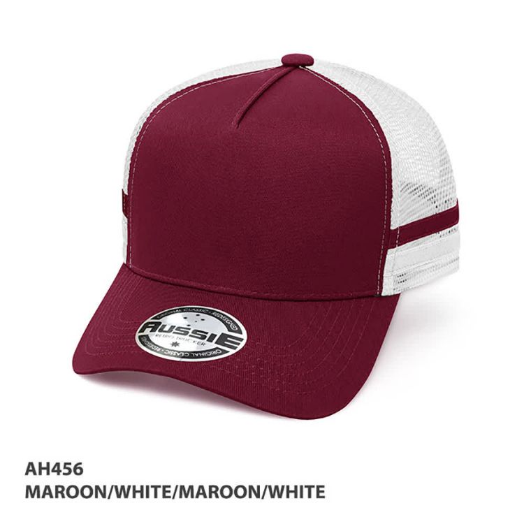 Picture of - A-Frame Striped Trucker Cap