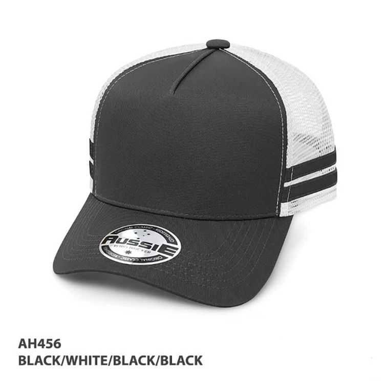Picture of - A-Frame Striped Trucker Cap
