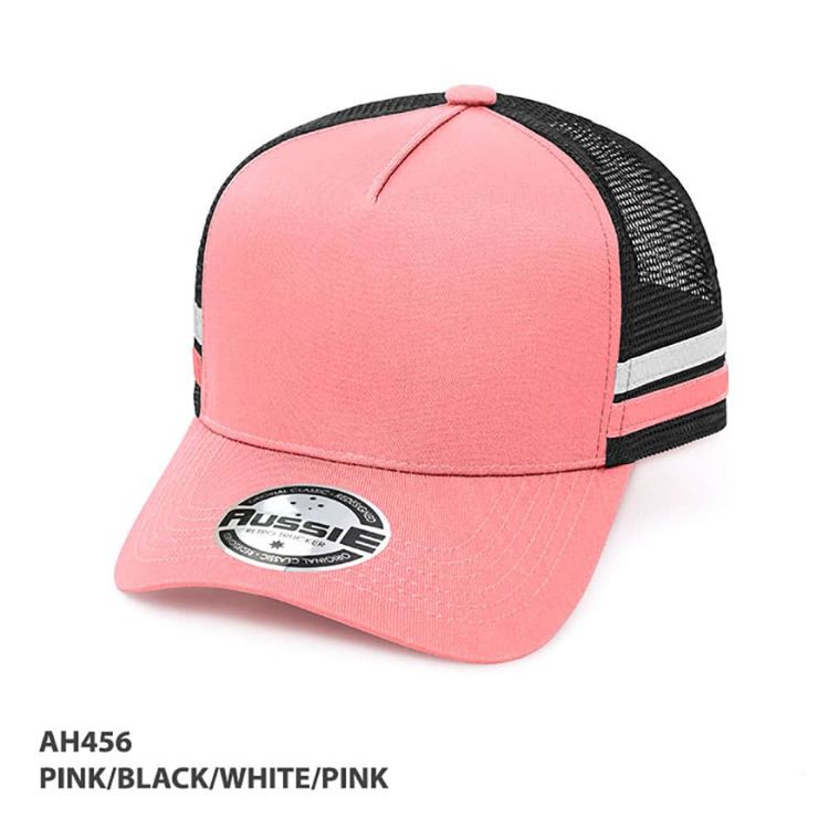 Picture of - A-Frame Striped Trucker Cap