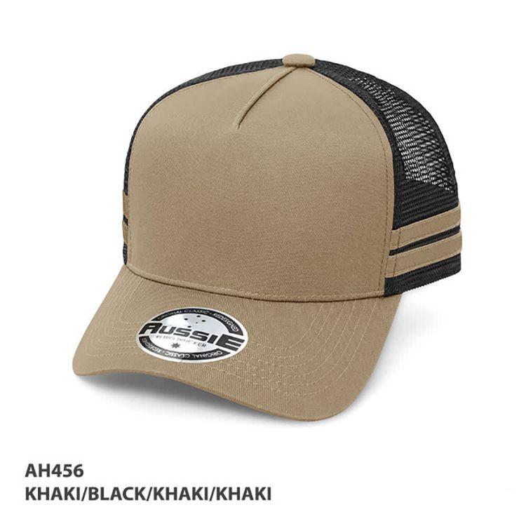 Picture of - A-Frame Striped Trucker Cap