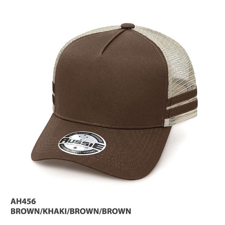 Picture of - A-Frame Striped Trucker Cap