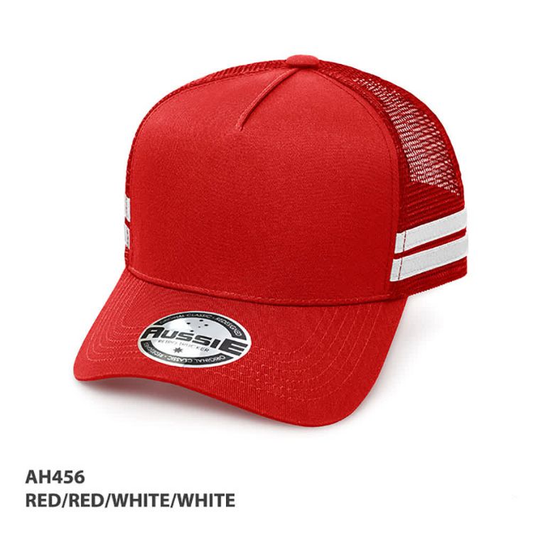 Picture of - A-Frame Striped Trucker Cap