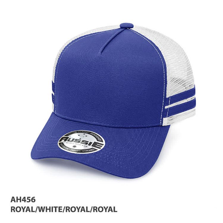 Picture of - A-Frame Striped Trucker Cap