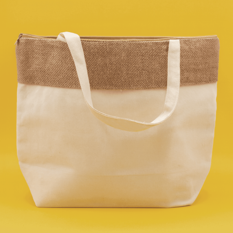 Picture of The Brooke Jute and Cotton Cooler Bag