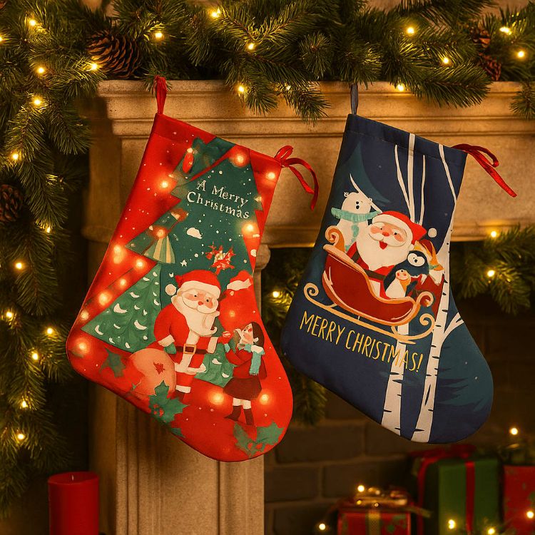 Picture of Santa Sock Gift Tote