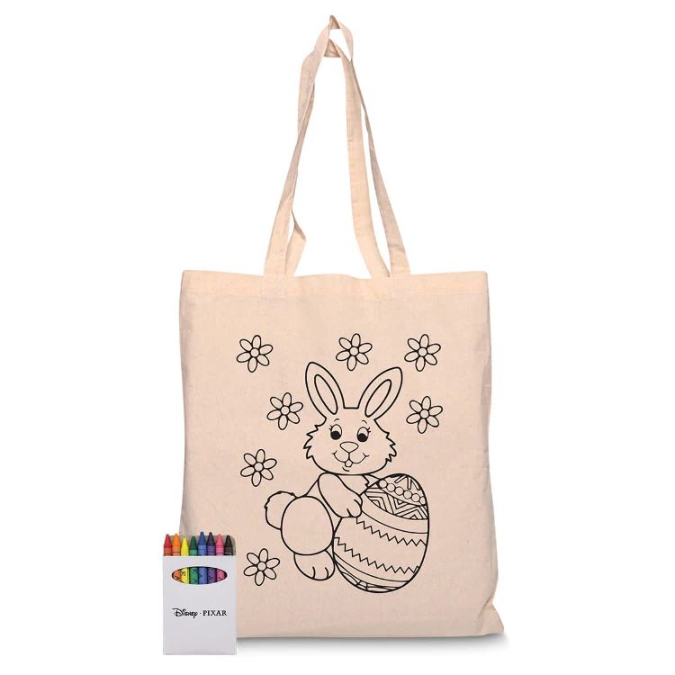Picture of Squiggle Calico bag + Crayon set