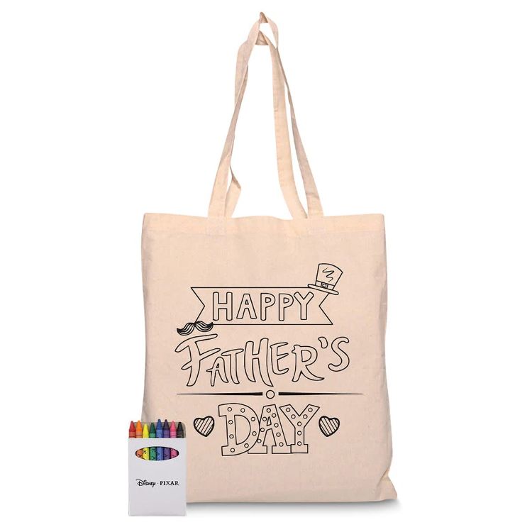 Picture of Squiggle Calico bag + Crayon set